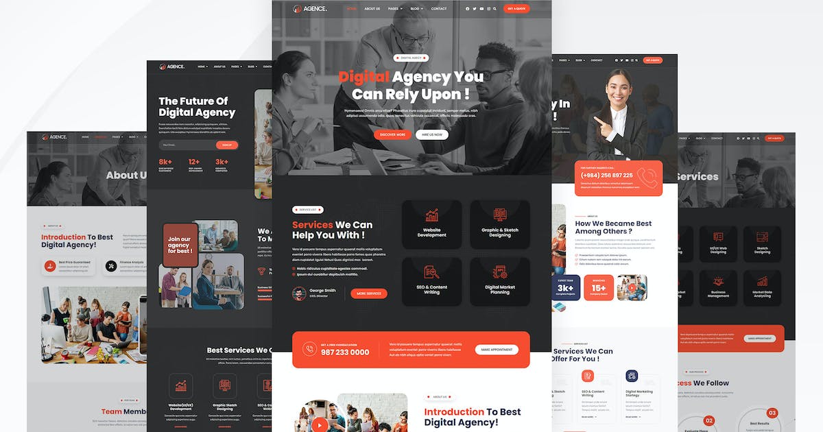 Agence – Digital Agency Elementor Template Kit
