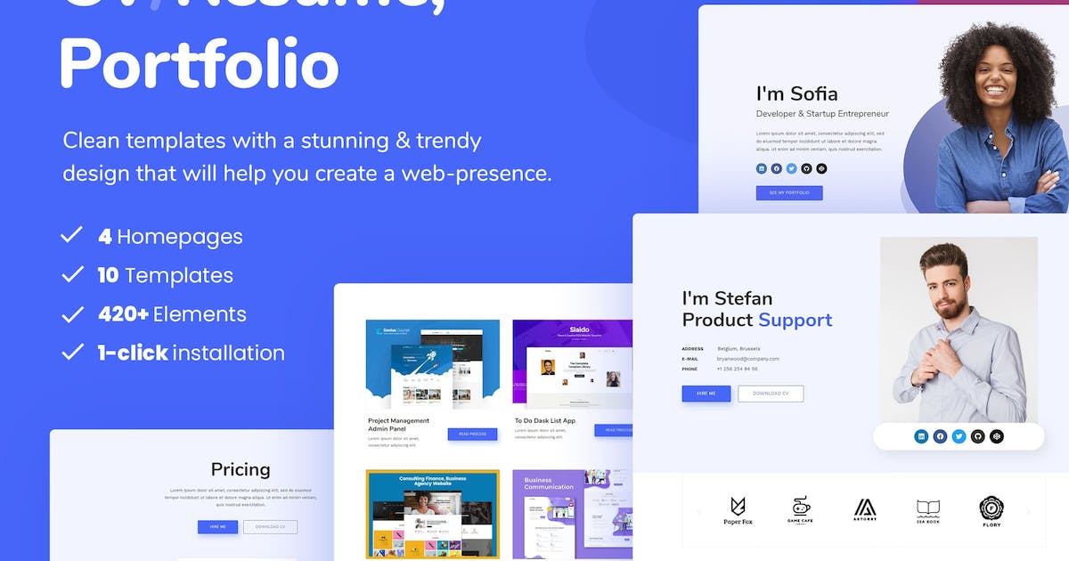 Careerster – CV/Resume Elementor Templates
