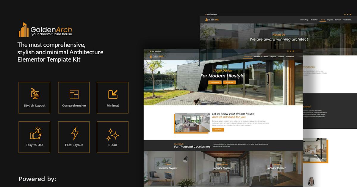 GoldenArch – Real Estate Elementor Template Kit