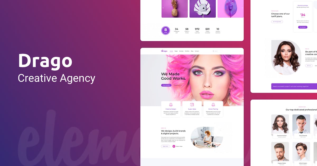 Drago – Creative Digital Agency Elementor Template Kit