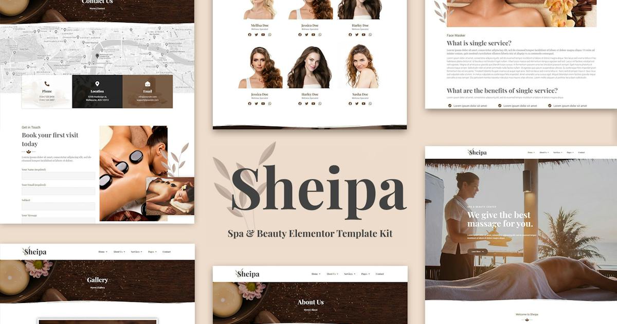 Sheipa – Spa & Beauty Elementor Template Kit