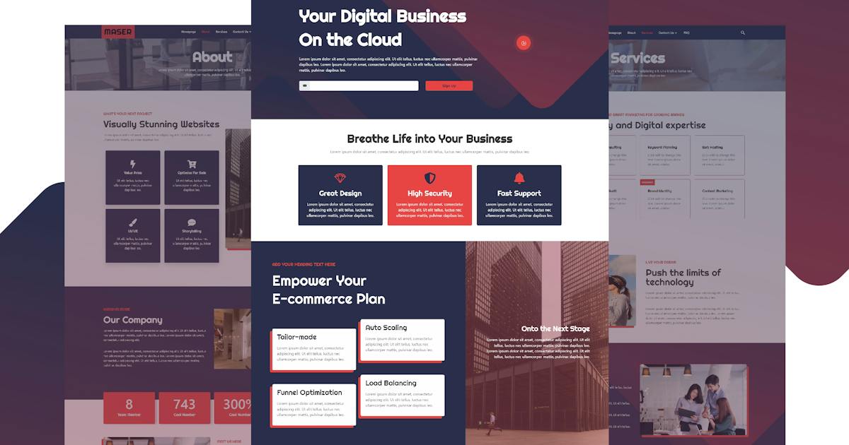 Maser – Web Design Agency Template Kit