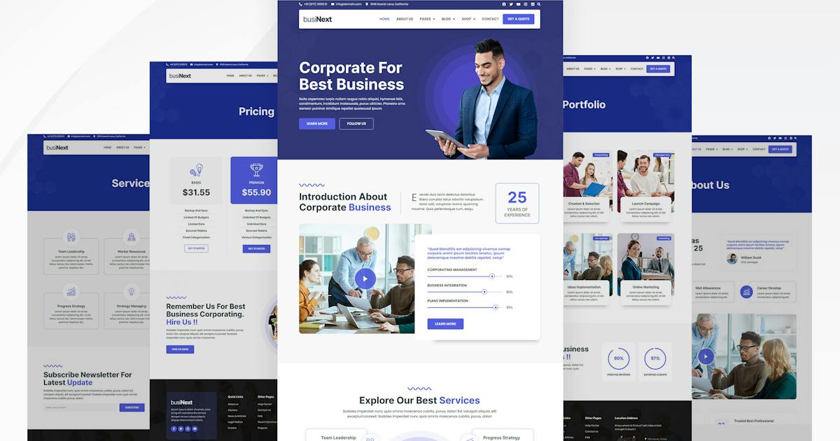 Businext – Corporate Business Elementor Template Kit