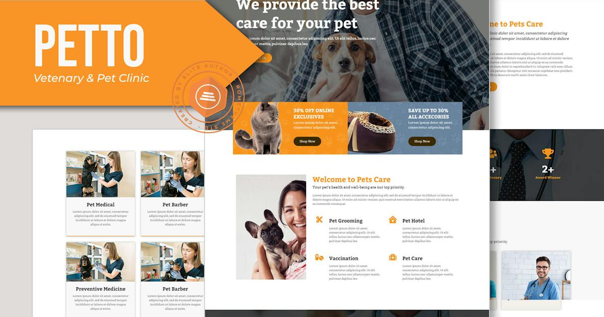Petto – Vetenary Pet Clinic Template Kit
