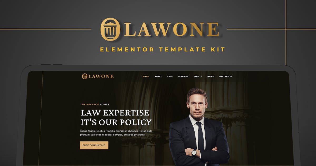 Lawone – Legal & Law Firm Elementor Template Kit