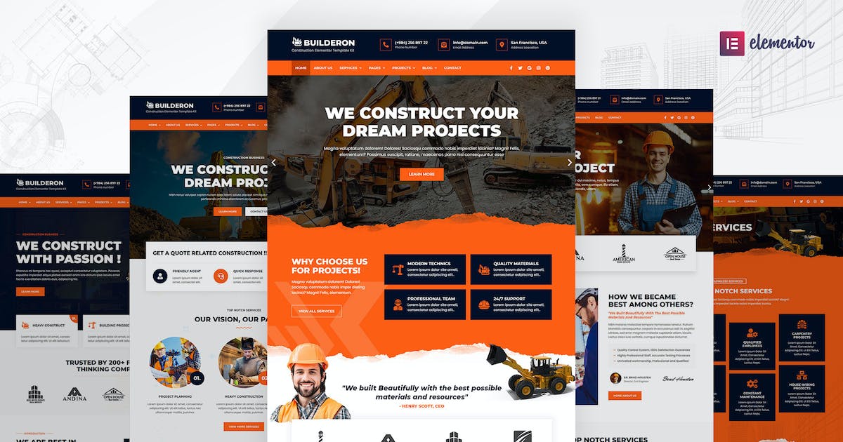 Builderon - Construction And Industry Template Kit