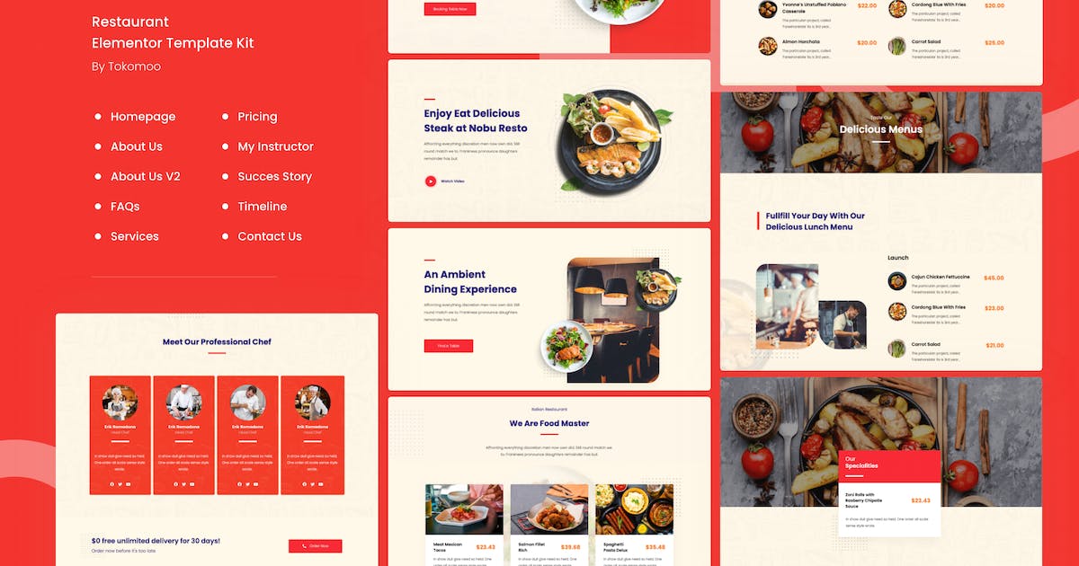 Bresto | Restaurant Elementor Template Kit