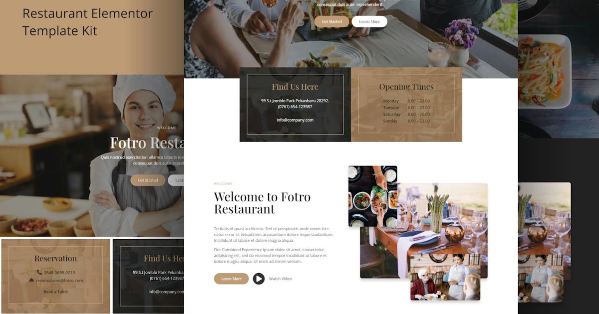 Fotro – Food & Restaurant Elementor Template Kit