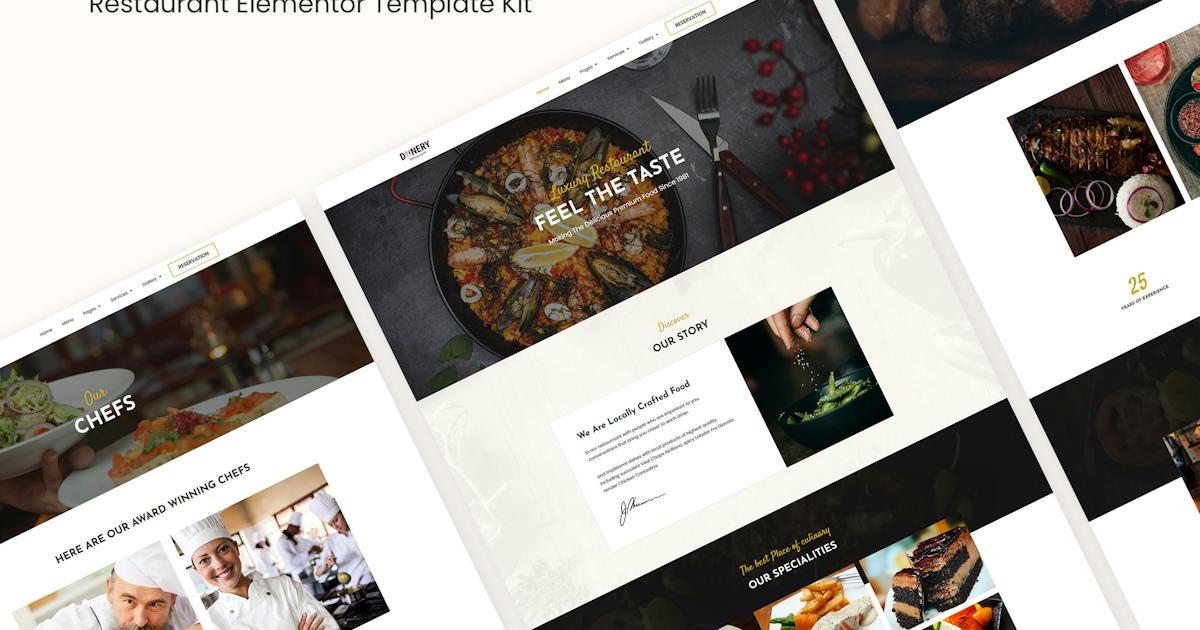 Dinery | Restaurant Elementor Template Kit