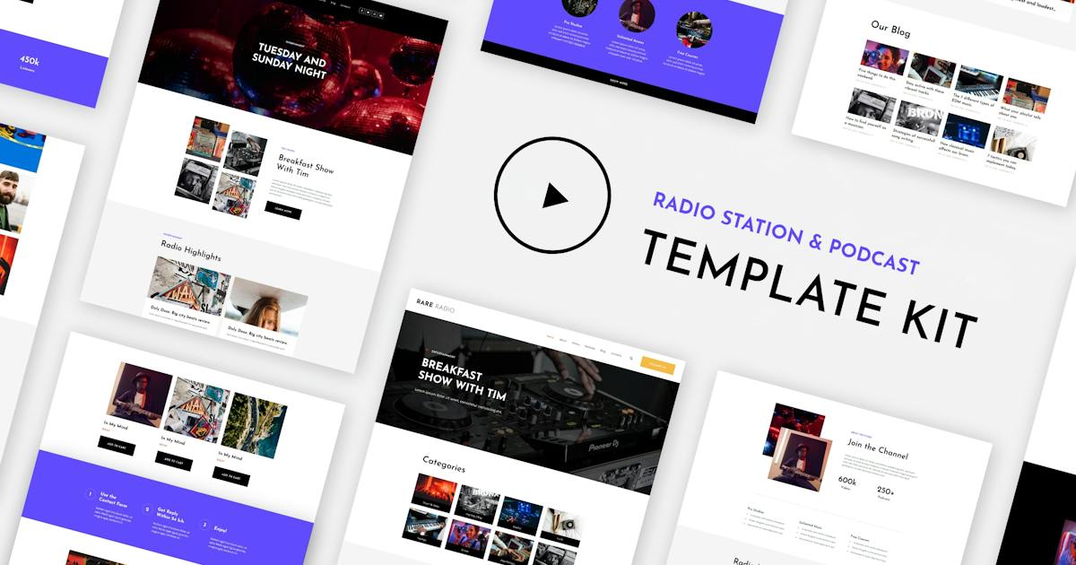 RareRadio | Music & Streaming Elementor Template Kit