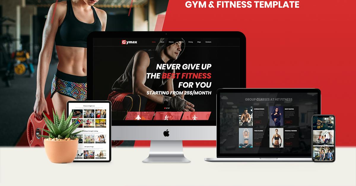 Gymax – Gym, Fitness Template Kit