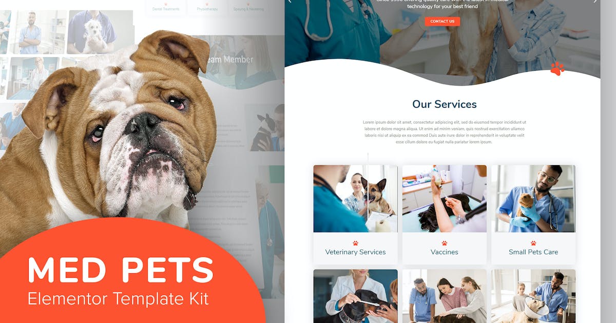 Med Pets – Template Kit for Elementor