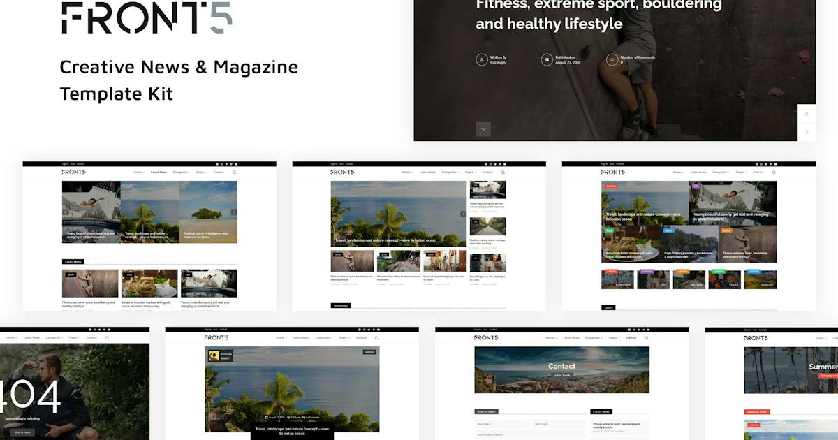 FrontFive – Creative News & Magazine Template Kit