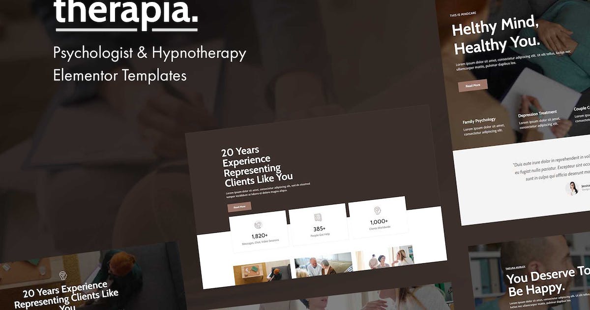 Therapia – Psychologist & Hypnotherapy Elementor Templates