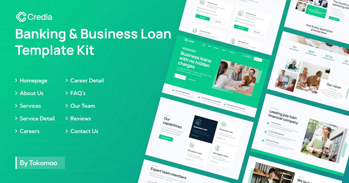 Credia | Banking & Business Loan Elementor Template Kit
