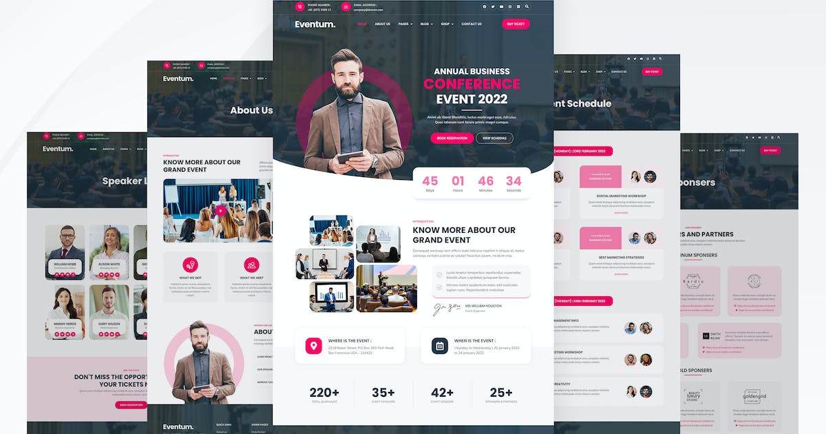 Eventum – Event & Conference Elementor Template Kit