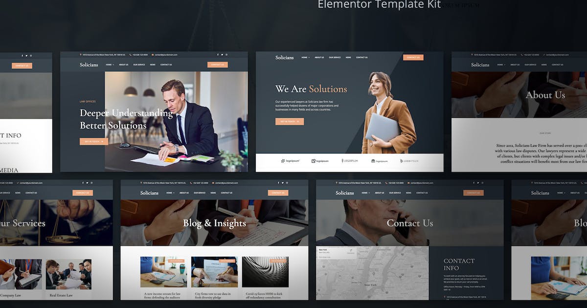 Solicians – Attorney Law Firm Elementor Template Kit