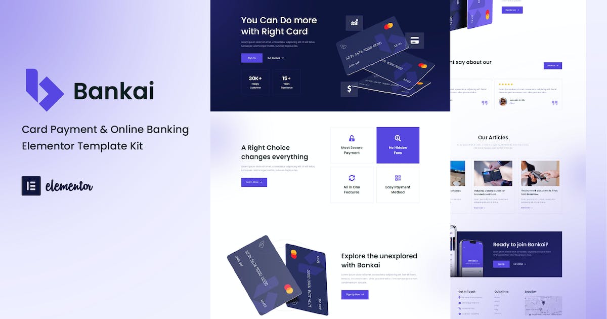 Bankai – Card Payment & Online Banking Elementor Template Kit