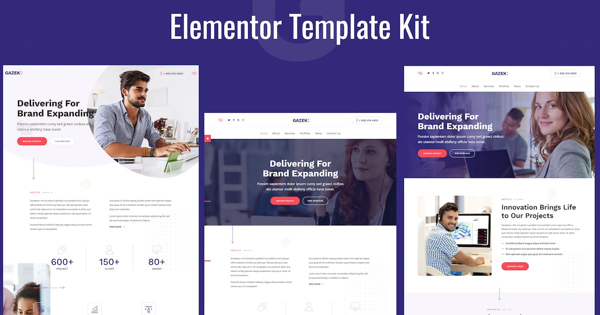 Gazek – Agency Portfolio Elementor Template Kit