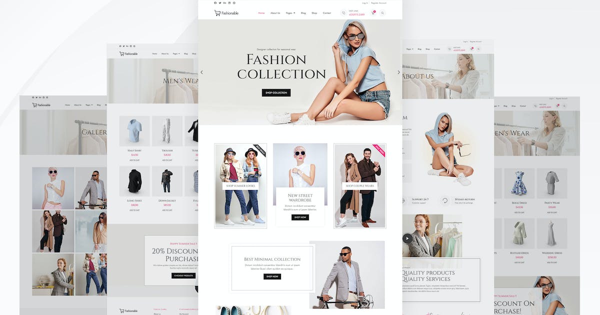 Fashionable – Fashion Shop Elementor Template Kit