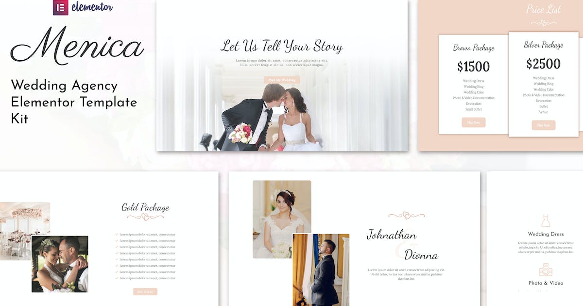 Menica – Wedding Elementor Template Kit