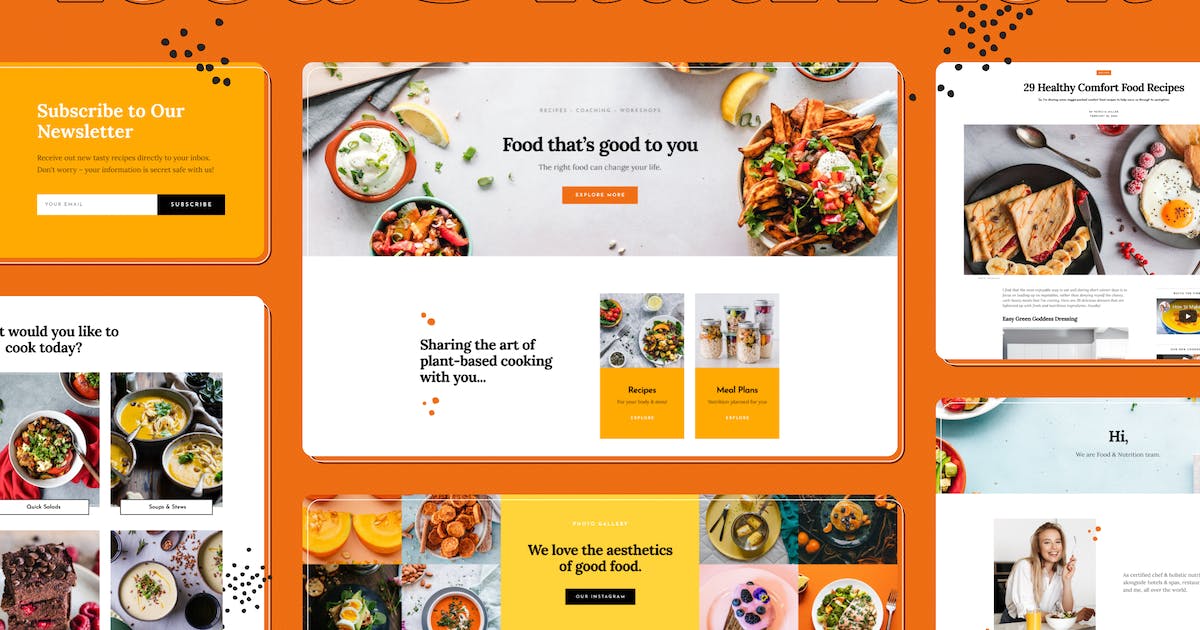 Food & Nutrition Elementor Template Kit