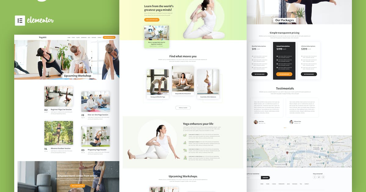 Yogakit – Yoga & Meditation Elementor Template Kit