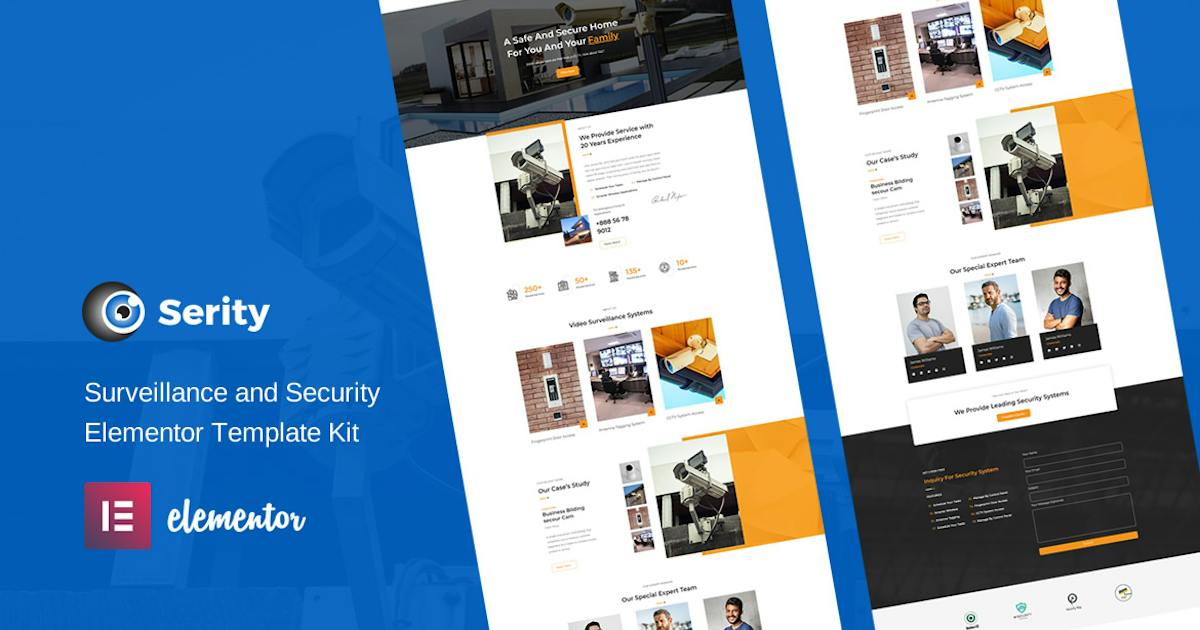 Serity – CCTV & Security Cameras Elementor Template Kit
