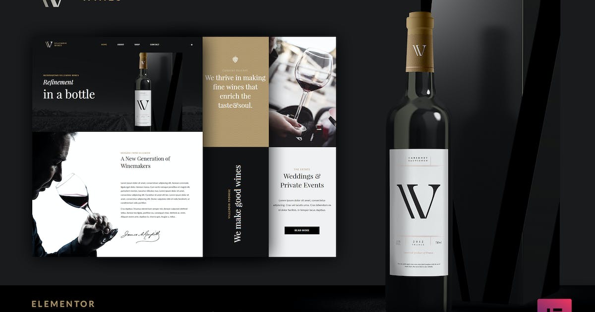 Villenoir – Wine Template Kit