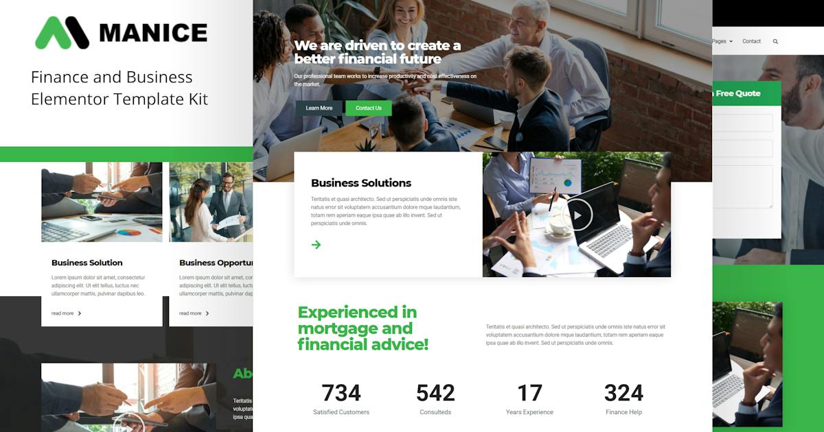 Manice – Business Template Kit