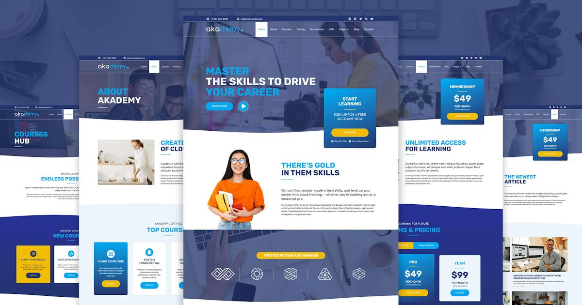 Akademy – Online Courses Elementor Template Kit