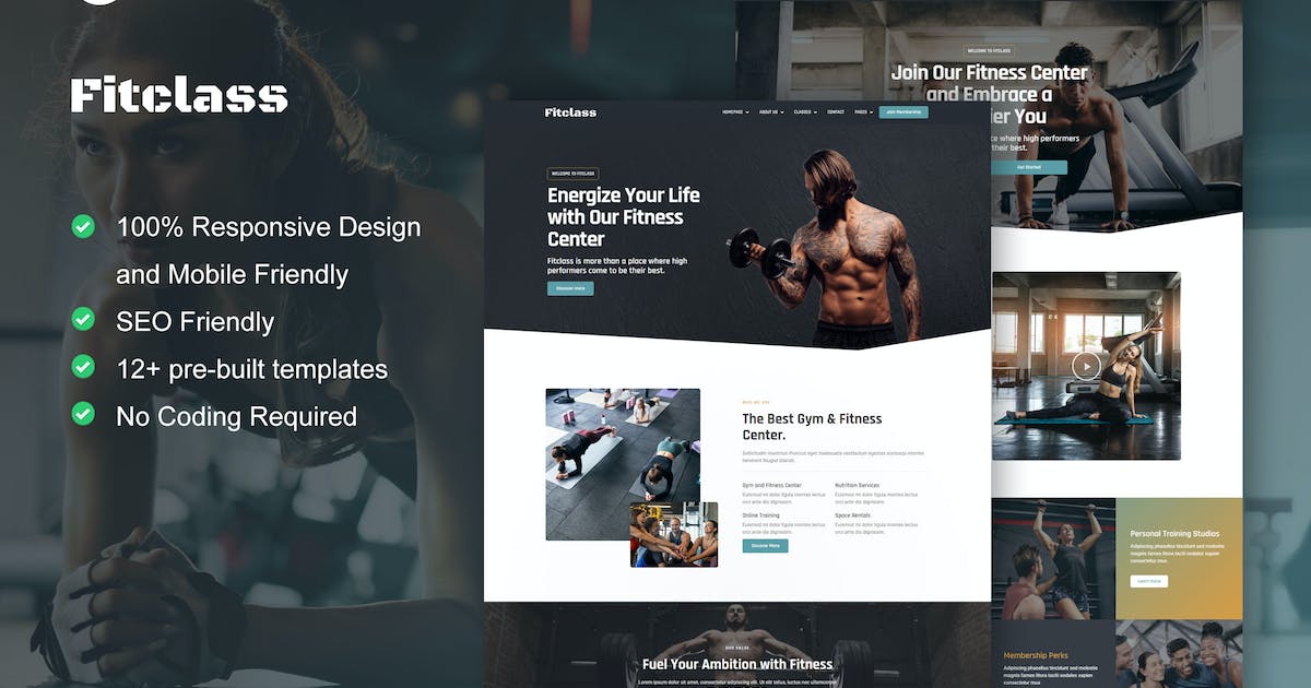 FitClass – Fitness & Gym Services Elementor Template Kit