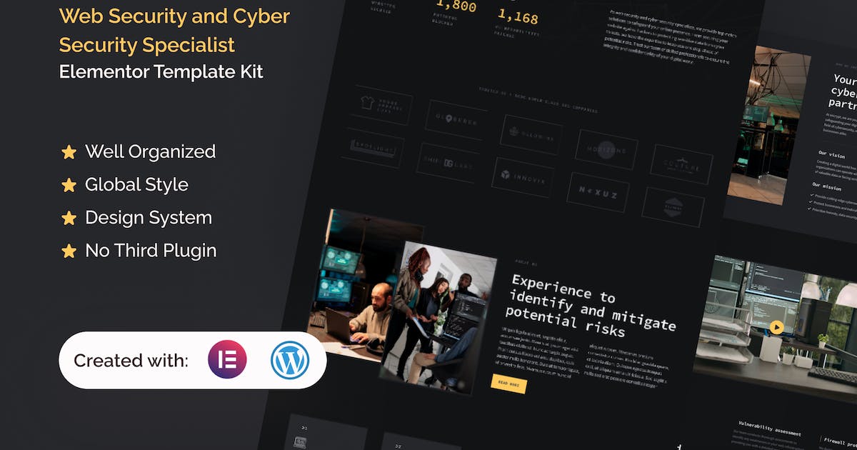 Encrypt – Cyber Security Specialist Elementor Template Kit