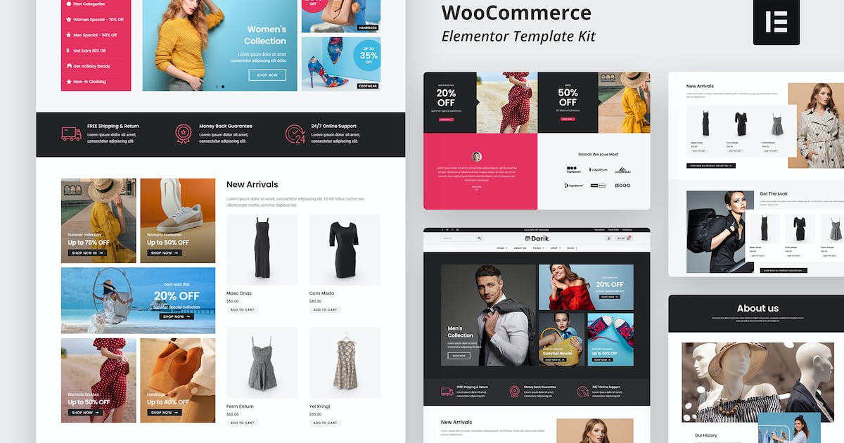 Darik – Fashion WooCommerce Elementor Template Kit