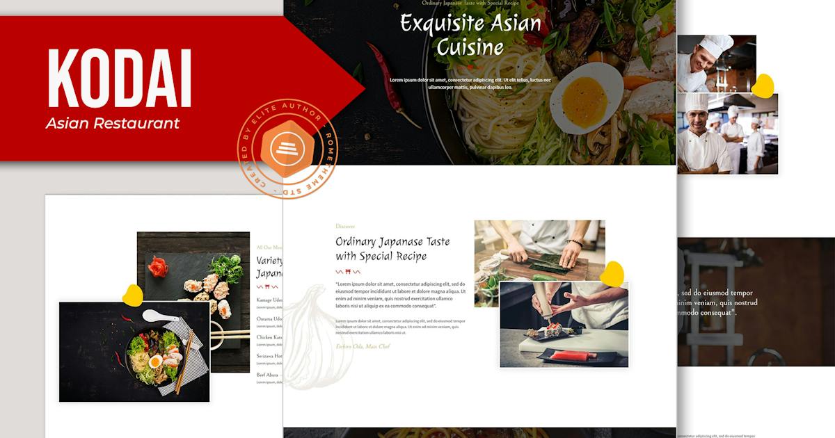 Kodai – Asian Restaurant Elementor Template Kit