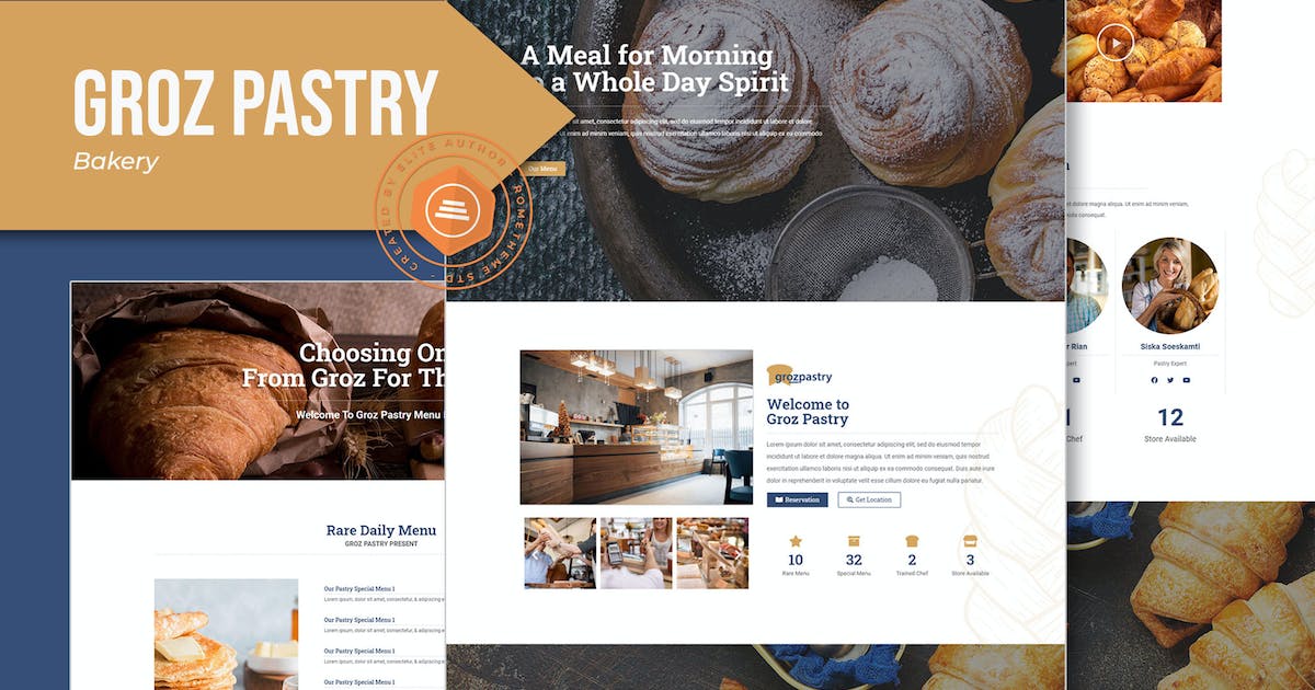 GrozPastry – Bakery Elementor Template Kit