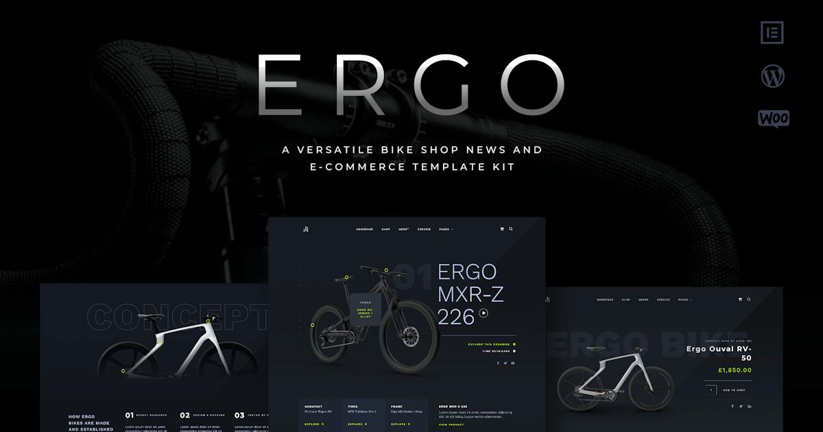 ERGO – A Versatile Bike Shop News and eCommerce Template Kit