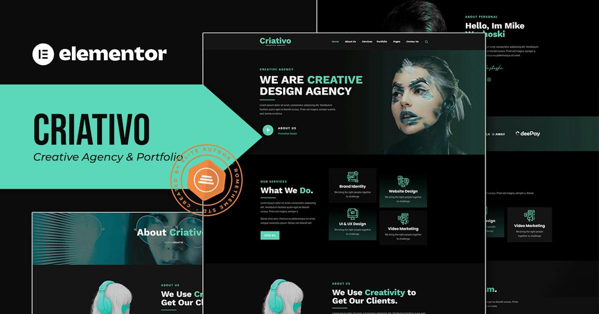 Criativo – Creative Agency & Portfolio Elementor Template Kit