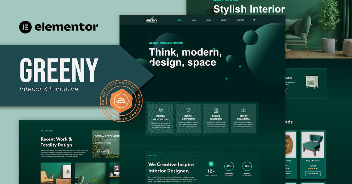 Greeny – Interior Elementor Template Kit