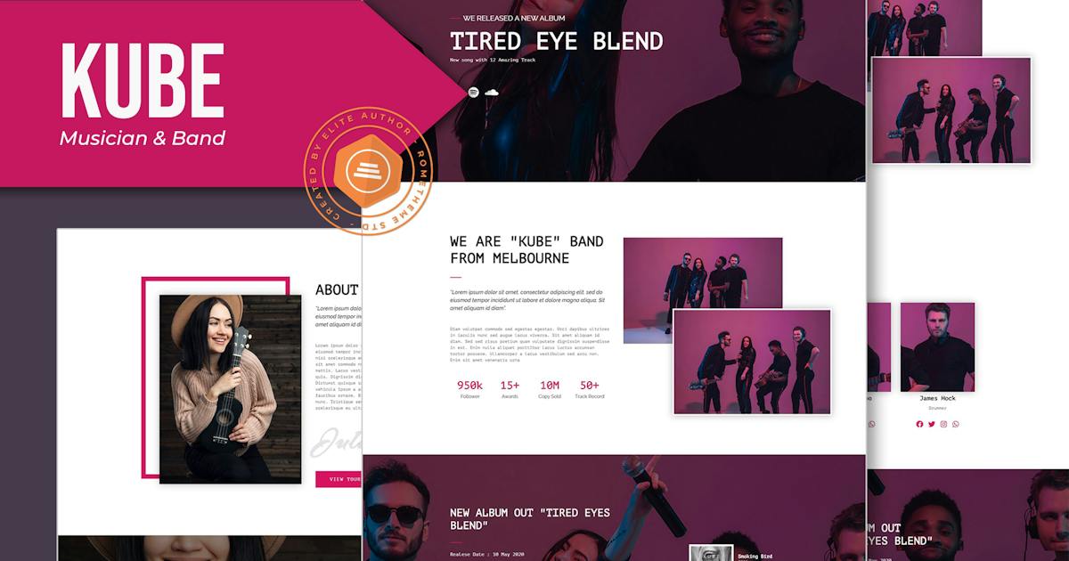 Kube – Music Elementor Template Kit