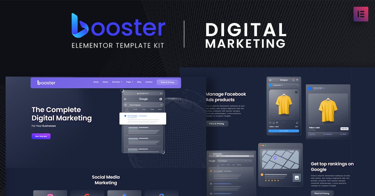 Booster – Digital Marketing Elementor Template Kit