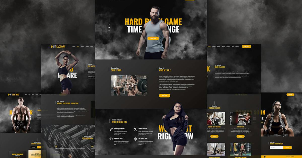 Fit Factory – Fitness Gym Elementor Template Kit
