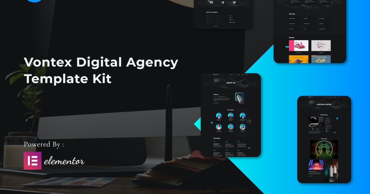 Vontex – Digital Agency Elementor Template Kit