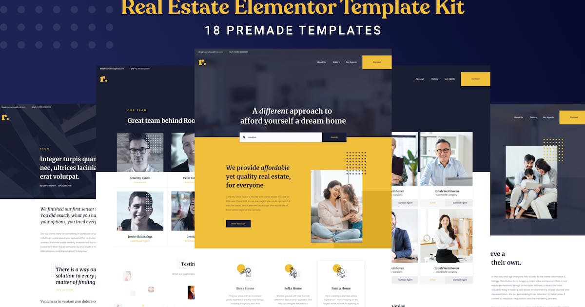 Roomah – Real Estate Agent Elementor Template Kit