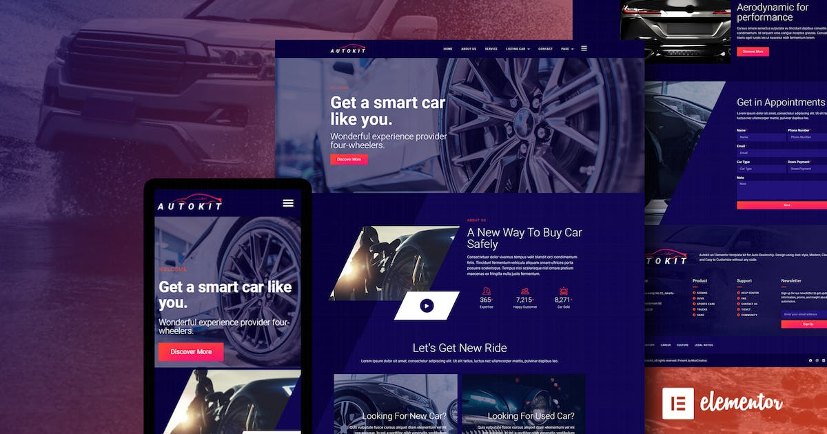 AutoKit – Auto Dealership & Car Listing Elementor Template Kit