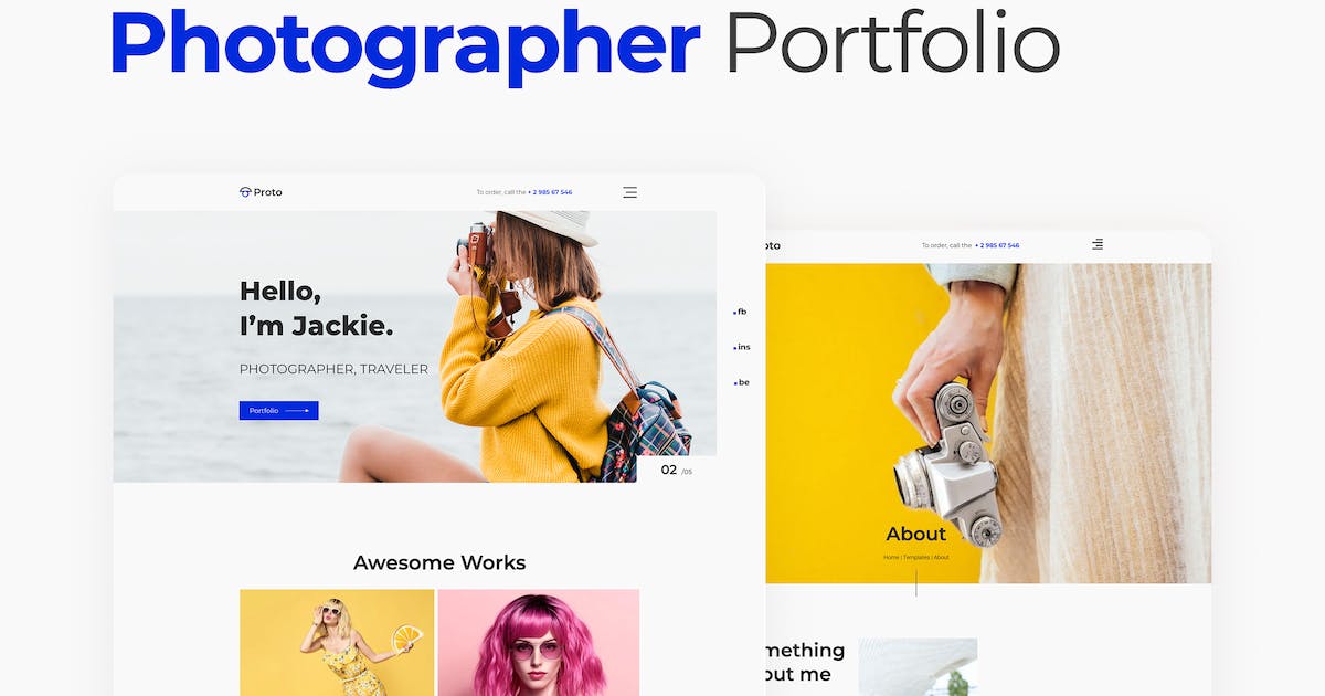 Proto - Photographer Portfolio Template Kit