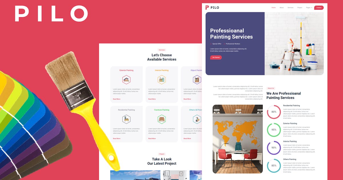 Pilo – Painting Services Elementor Template Kit