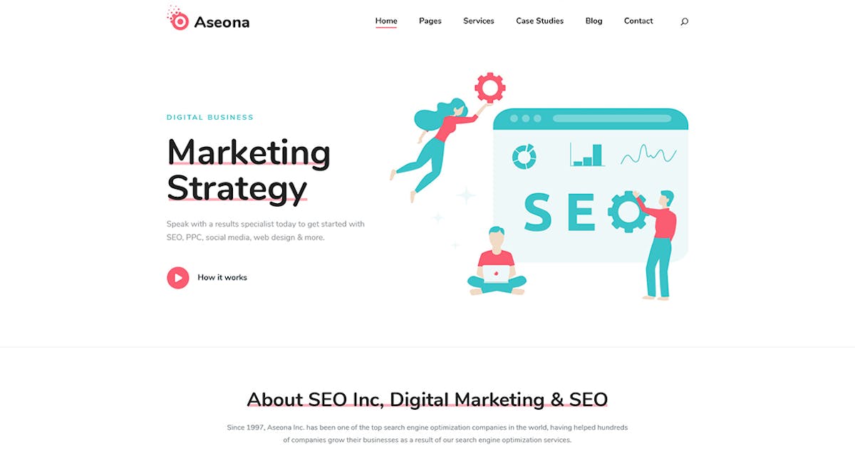 Aseona | SEO Digital Marketing Elementor Template Kit