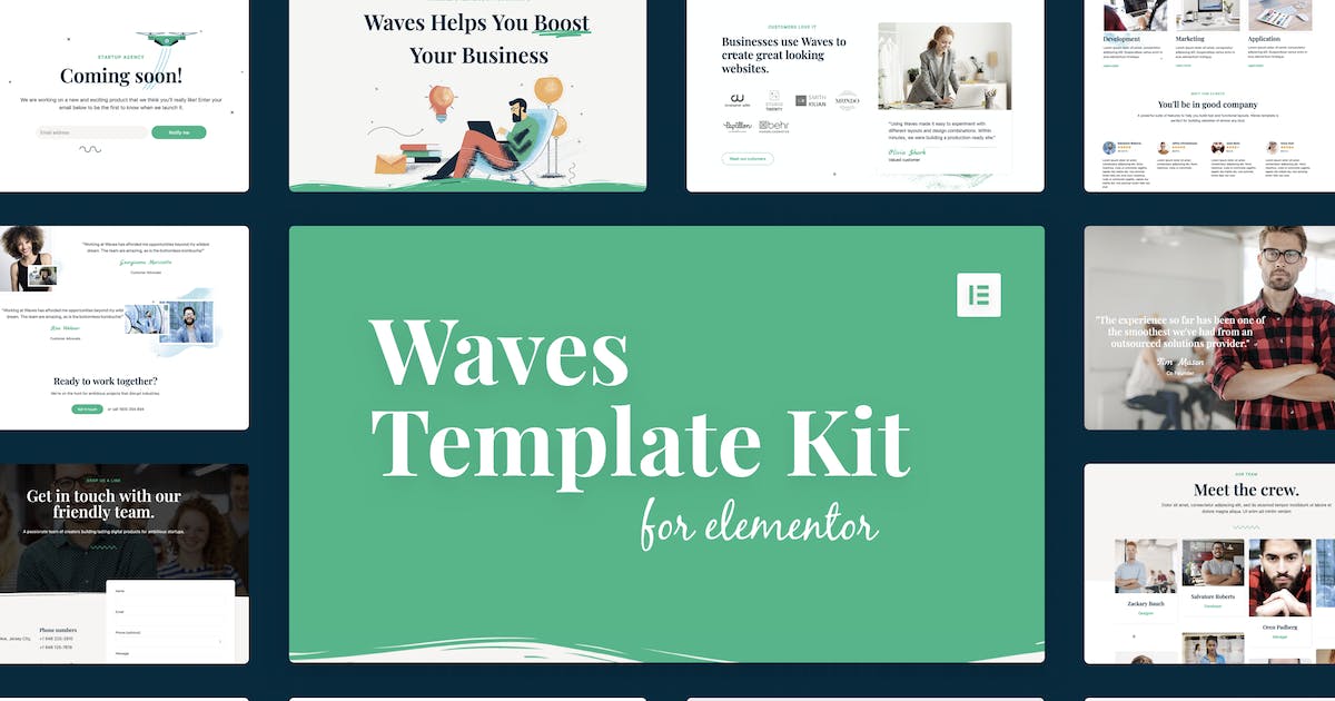 Waves – Startup Agency Elementor Template Kit