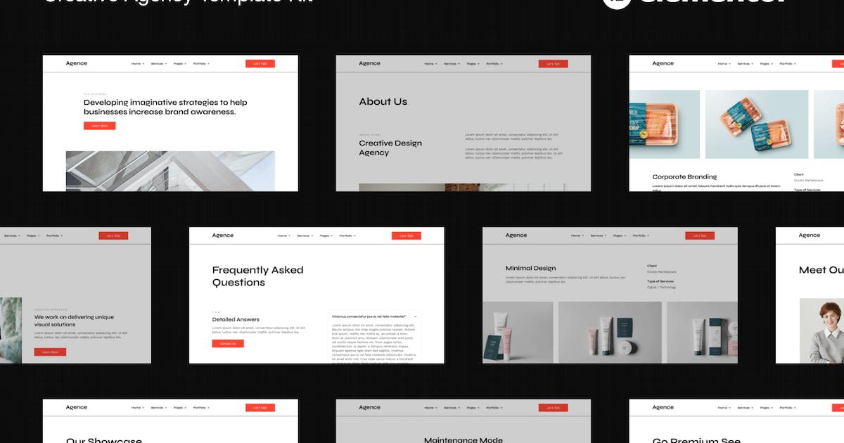 Agence – Creative Agency Elementor Template Kit